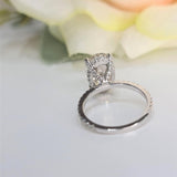 3.0 CT Oval Hidden Halo CVD G/VS1 Diamond Engagement Ring 7