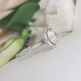 3.0 CT Round Hidden Halo CVD F/VS1 Diamond Engagement Ring 5