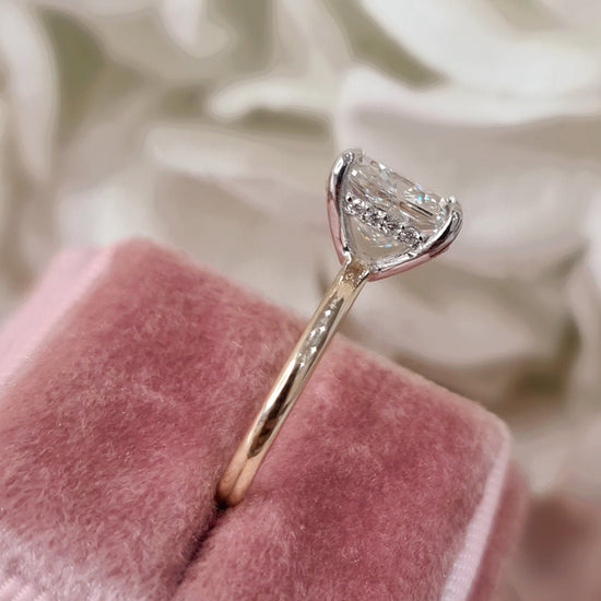 3.0 CT Cushion Hidden Halo CVD G/VS1 Diamond Engagement Ring 3