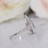 2.30 CT Pear Double Halo CVD G/VS2 Diamond Engagement Ring 3