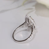 2.30 CT Pear Double Halo CVD G/VS2 Diamond Engagement Ring 5