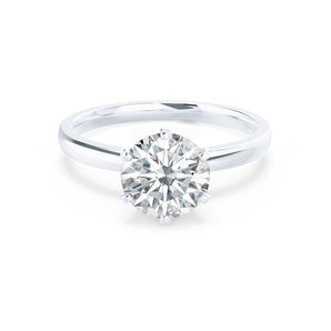 1.50 CT Round Shaped Moissanite Solitaire Style Engagement Ring 7