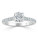 0.75 CT Round Cut Solitaire Moissanite Engagement ring 2