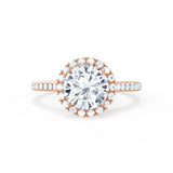 1.0 CT Round Shaped Moissanite Halo Style Engagement Ring 7