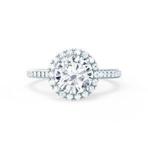 1.0 CT Round Shaped Moissanite Halo Style Engagement Ring 7