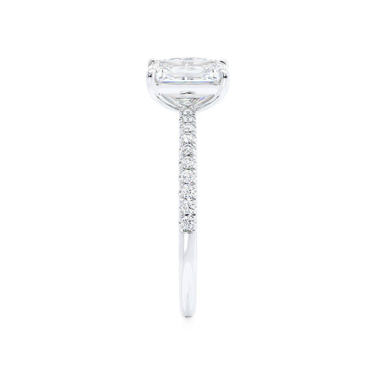 1.75 CT Emerald & 1.20 CT Pear Moissanite Two Stones Engagement Ring 3