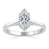 1.0 CT Marquise Cut Solitaire Moissanite Engagement Ring 2