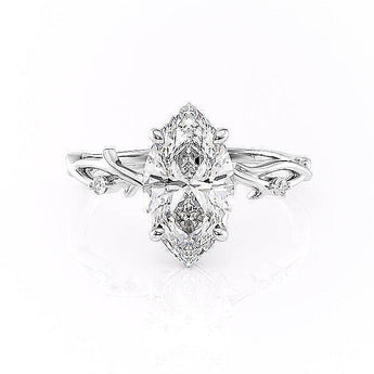 1.58 CT Marquise Cut Solitaire Twig Style Moissanite Engagement Ring 10