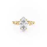 1.58 CT Marquise Cut Solitaire Twig Style Moissanite Engagement Ring 9