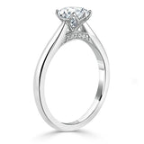 0.75 CT Round Cut Solitaire Moissanite Engagement Ring 3