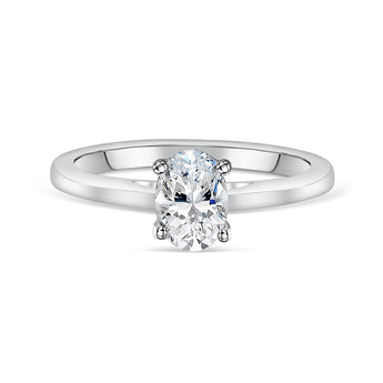 1.33 CT Oval Cut Solitaire Moissanite Engagement Ring 5