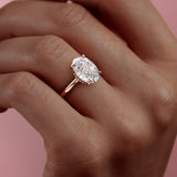 2.72 CT Oval Cut Solitaire Moissanite Engagement Ring 8