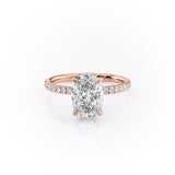 2.10 CT Oval Cut Solitaire Pave Setting Moissanite Engagement Ring 12