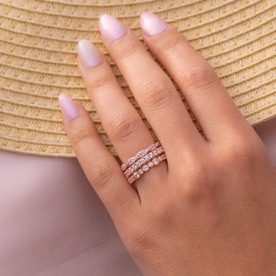 0.20 TCW Round Cut Full Eternity Moissanite Wedding Band 7