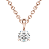 0.25 CT- 0.75 CT Round Solitaire CVD F/VS Diamond Necklace 16