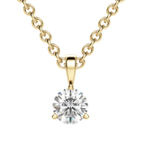 0.25 CT- 0.75 CT Round Solitaire CVD F/VS Diamond Necklace 10