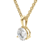 0.25 CT- 0.75 CT Round Solitaire CVD F/VS Diamond Necklace 12