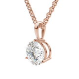 0.25 CT- 0.75 CT Round Solitaire CVD F/VS Diamond Necklace 17