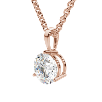 0.25 CT- 0.75 CT Round Solitaire CVD F/VS Diamond Necklace 17