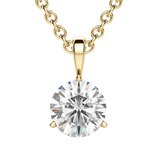 0.25 CT- 0.75 CT Round Solitaire CVD F/VS Diamond Necklace 7