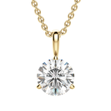 0.25 CT- 0.75 CT Round Solitaire CVD F/VS Diamond Necklace 9