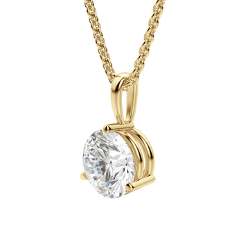 0.25 CT- 0.75 CT Round Solitaire CVD F/VS Diamond Necklace 11