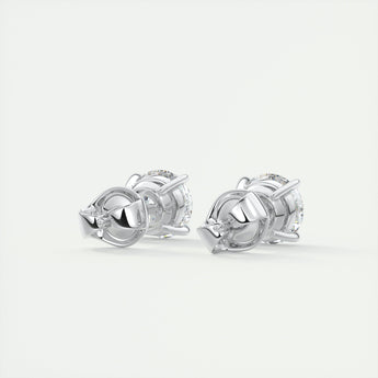1.0 CT Round Solitaire CVD G/VS Diamond Earrings 4