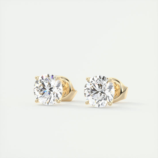 1.0 CT Round Solitaire CVD G/VS Diamond Earrings 6
