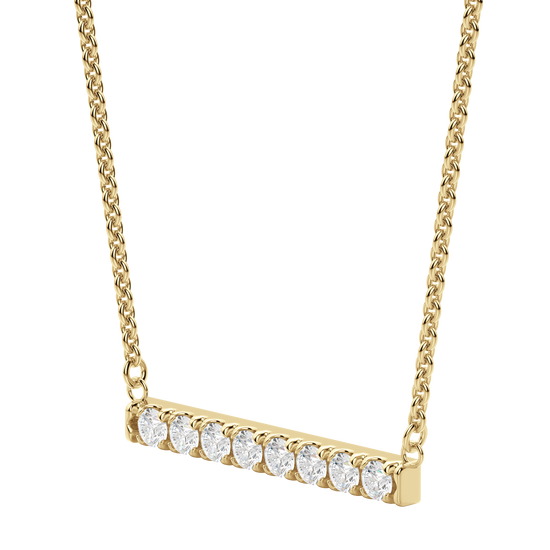 0.24 CT Round Cut Bar Necklace Moissanite Diamond Necklace 5